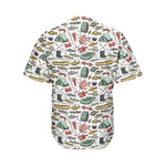 Fishing Equipment Pattern Print Men's Baseball Jersey