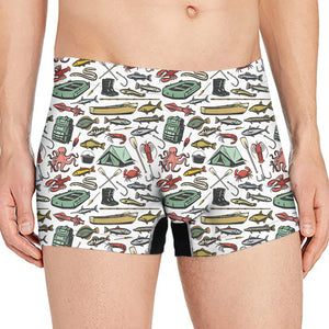 Fishing Equipment Pattern Print Men's Boxer Briefs