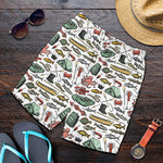 Fishing Equipment Pattern Print Men's Shorts