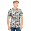 Fishing Equipment Pattern Print Men's T-Shirt