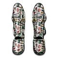 Fishing Equipment Pattern Print Muay Thai Shin Guards