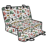 Fishing Equipment Pattern Print Pet Car Back Seat Cover