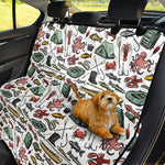 Fishing Equipment Pattern Print Pet Car Back Seat Cover