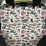 Fishing Equipment Pattern Print Pet Car Back Seat Cover