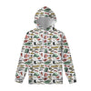 Fishing Equipment Pattern Print Pullover Hoodie