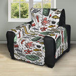 Fishing Equipment Pattern Print Recliner Protector