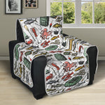 Fishing Equipment Pattern Print Recliner Protector