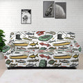 Fishing Equipment Pattern Print Sofa Cover