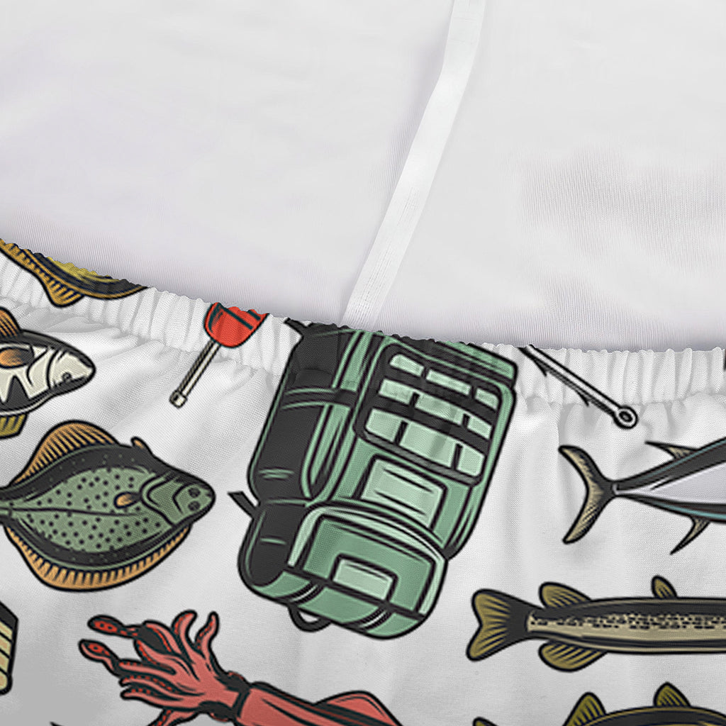 Fishing Equipment Pattern Print Sofa Cover