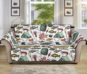 Fishing Equipment Pattern Print Sofa Protector