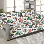 Fishing Equipment Pattern Print Sofa Protector