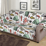 Fishing Equipment Pattern Print Sofa Protector