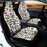 Fishing Equipment Pattern Print Universal Fit Car Seat Covers