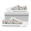 Fishing Equipment Pattern Print White Low Top Sneakers