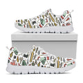 Fishing Equipment Pattern Print White Running Shoes