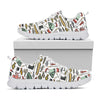 Fishing Equipment Pattern Print White Sneakers