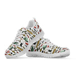 Fishing Equipment Pattern Print White Sneakers