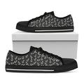 Fishing Hooks Pattern Print Black Low Top Sneakers
