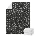 Fishing Hooks Pattern Print Blanket