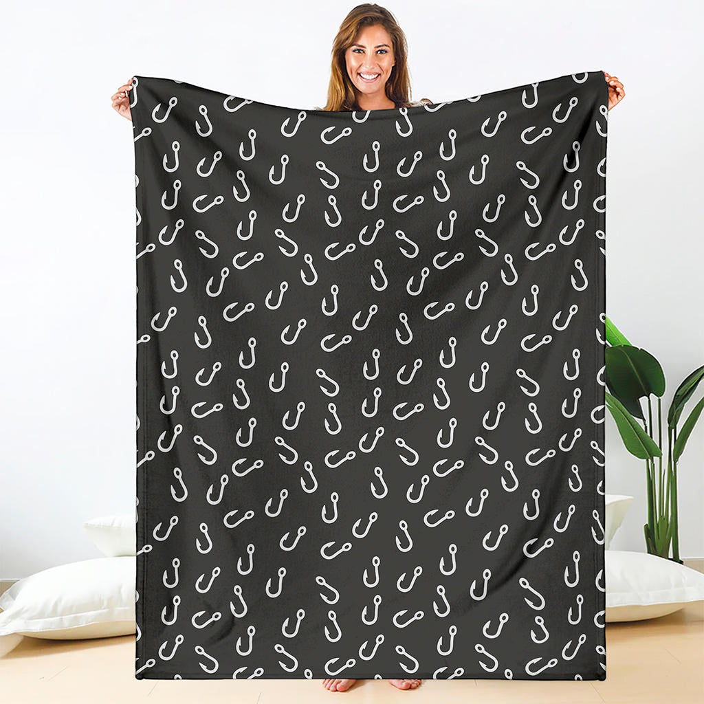 Fishing Hooks Pattern Print Blanket