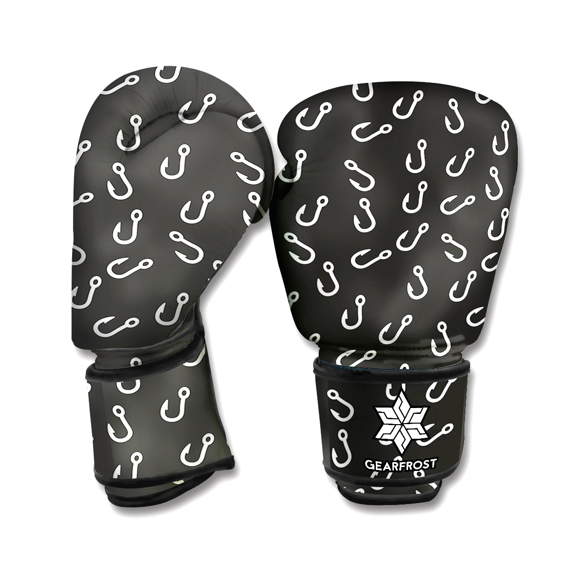 Fishing Hooks Pattern Print Boxing Gloves