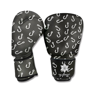 Fishing Hooks Pattern Print Boxing Gloves