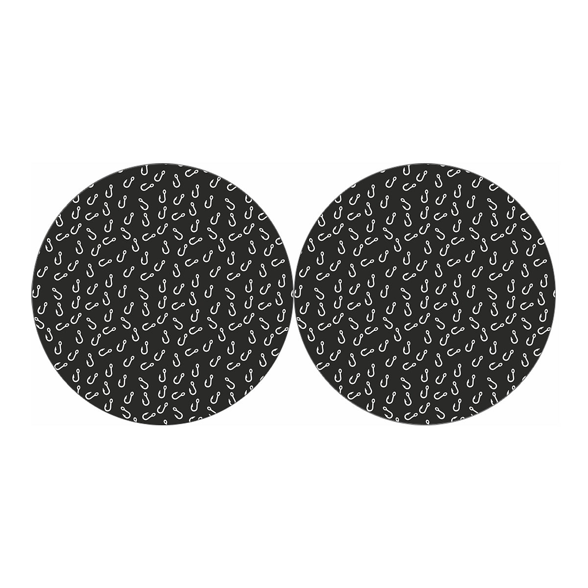 Fishing Hooks Pattern Print Car Coasters