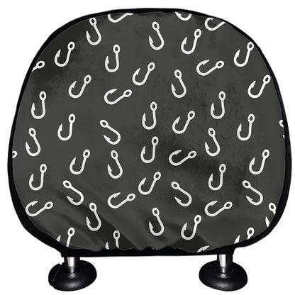 Fishing Hooks Pattern Print Car Headrest Covers