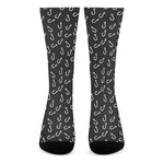 Fishing Hooks Pattern Print Crew Socks