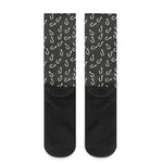 Fishing Hooks Pattern Print Crew Socks