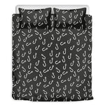Fishing Hooks Pattern Print Duvet Cover Bedding Set