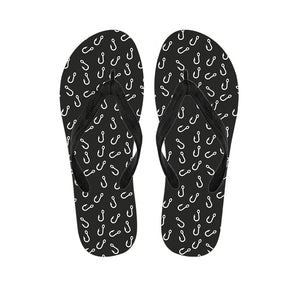 Fishing Hooks Pattern Print Flip Flops