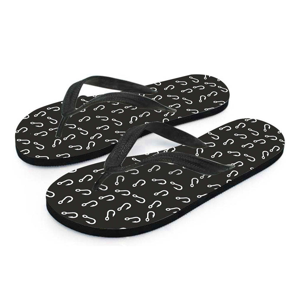 Fishing Hooks Pattern Print Flip Flops