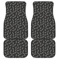 Fishing Hooks Pattern Print Front and Back Car Floor Mats