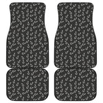 Fishing Hooks Pattern Print Front and Back Car Floor Mats