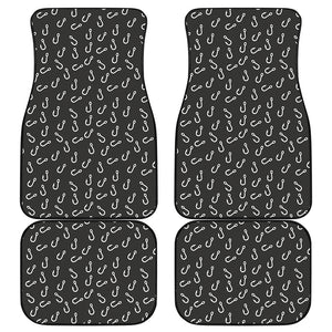 Fishing Hooks Pattern Print Front and Back Car Floor Mats