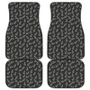 Fishing Hooks Pattern Print Front and Back Car Floor Mats