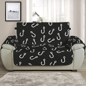 Fishing Hooks Pattern Print Half Sofa Protector