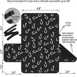 Fishing Hooks Pattern Print Half Sofa Protector