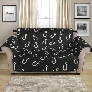 Fishing Hooks Pattern Print Loveseat Protector