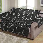 Fishing Hooks Pattern Print Loveseat Protector