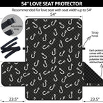 Fishing Hooks Pattern Print Loveseat Protector