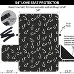 Fishing Hooks Pattern Print Loveseat Protector