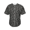 Fishing Hooks Pattern Print Men's Baseball Jersey