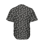 Fishing Hooks Pattern Print Men's Baseball Jersey