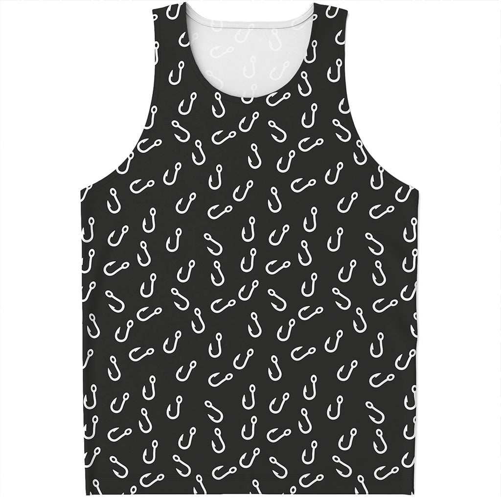 Fishing Hooks Pattern Print Men's Tank Top