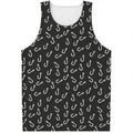 Fishing Hooks Pattern Print Men's Tank Top