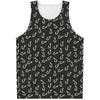 Fishing Hooks Pattern Print Men's Tank Top