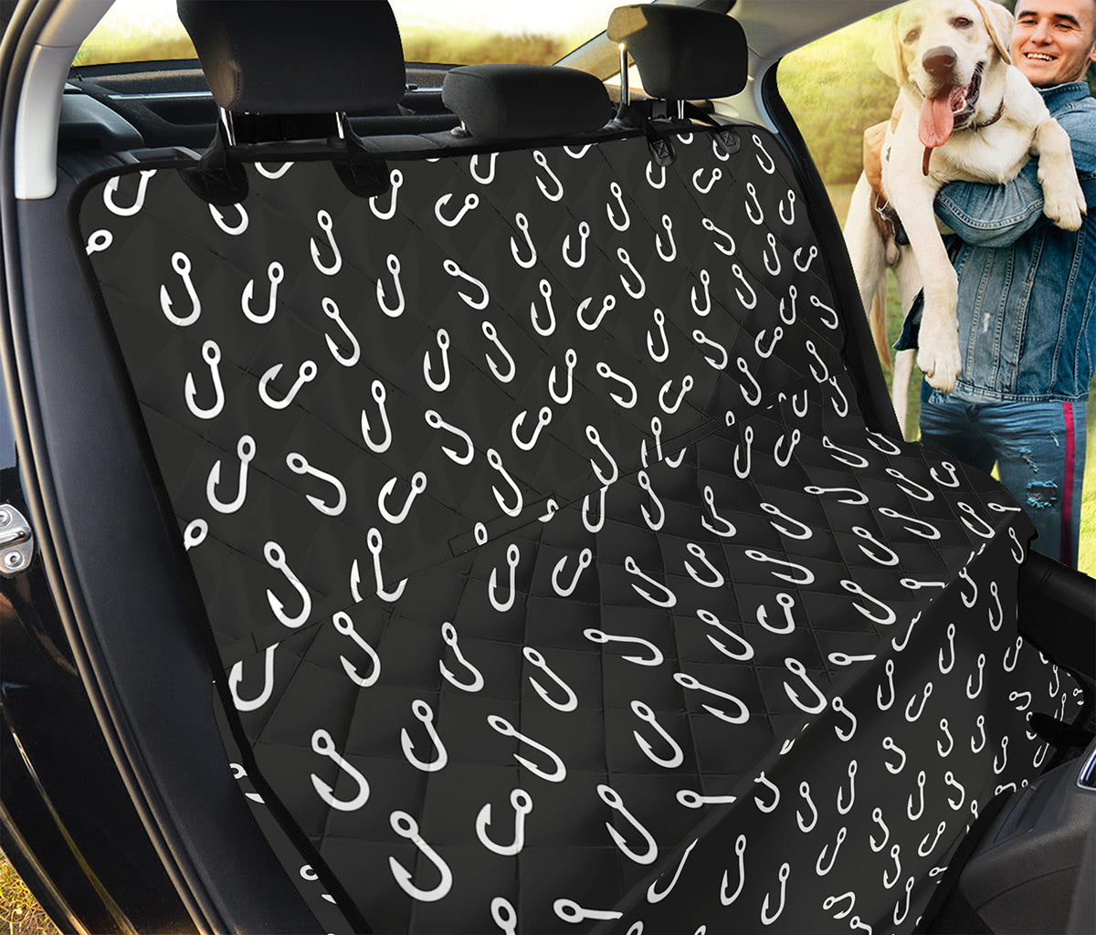 Fishing Hooks Pattern Print Pet Car Back Seat Cover