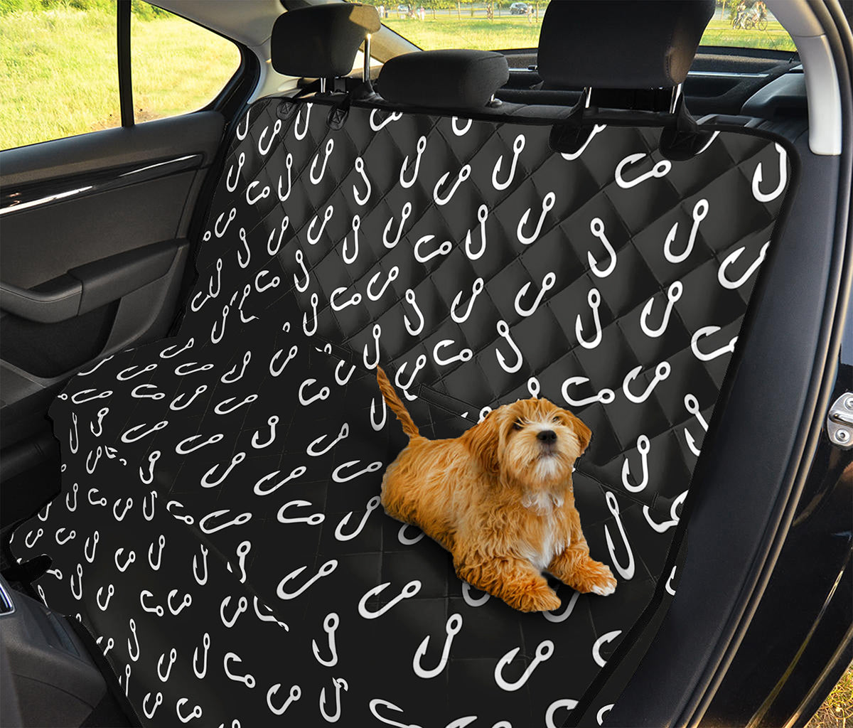 Fishing Hooks Pattern Print Pet Car Back Seat Cover